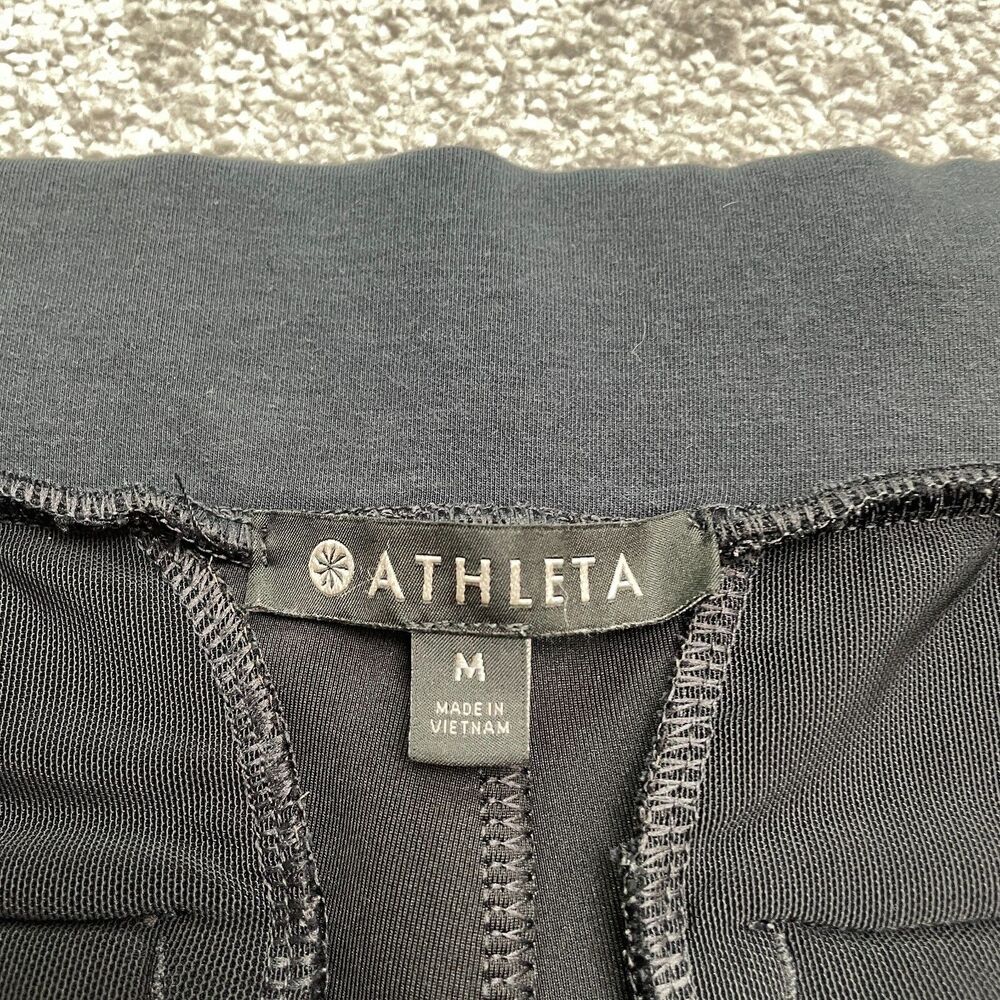 Athleta Black Track Pants with White Side Stripes - Picture 3 of 14